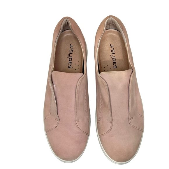 J/Slides Leather Slip On Platform Sneakers Sz 8.5 Pink - Picture 7 of 10